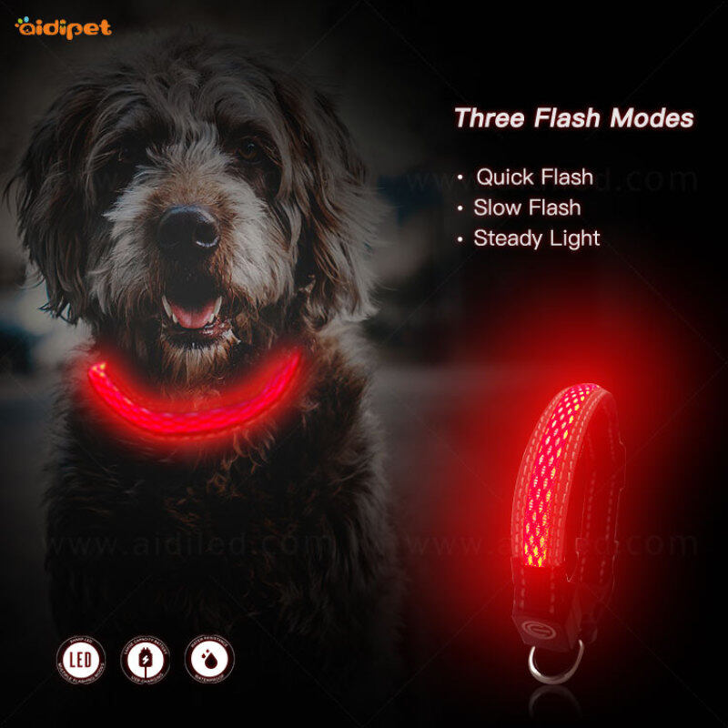 Small Waterproof Cat Dog Rechargeable Flashing Collar XS XXS Size of  Best Light Up ODM Collar for Bad Weather